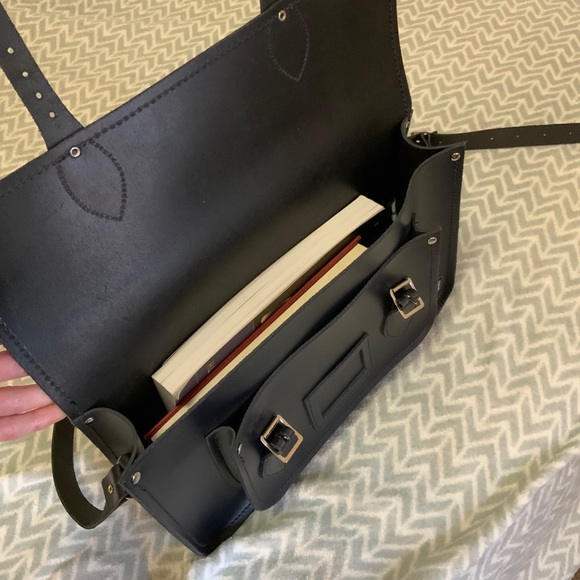 Zatchels NAVY BLUE HANDMADE LEATHER SATCHEL UK - Picture 8 of 8